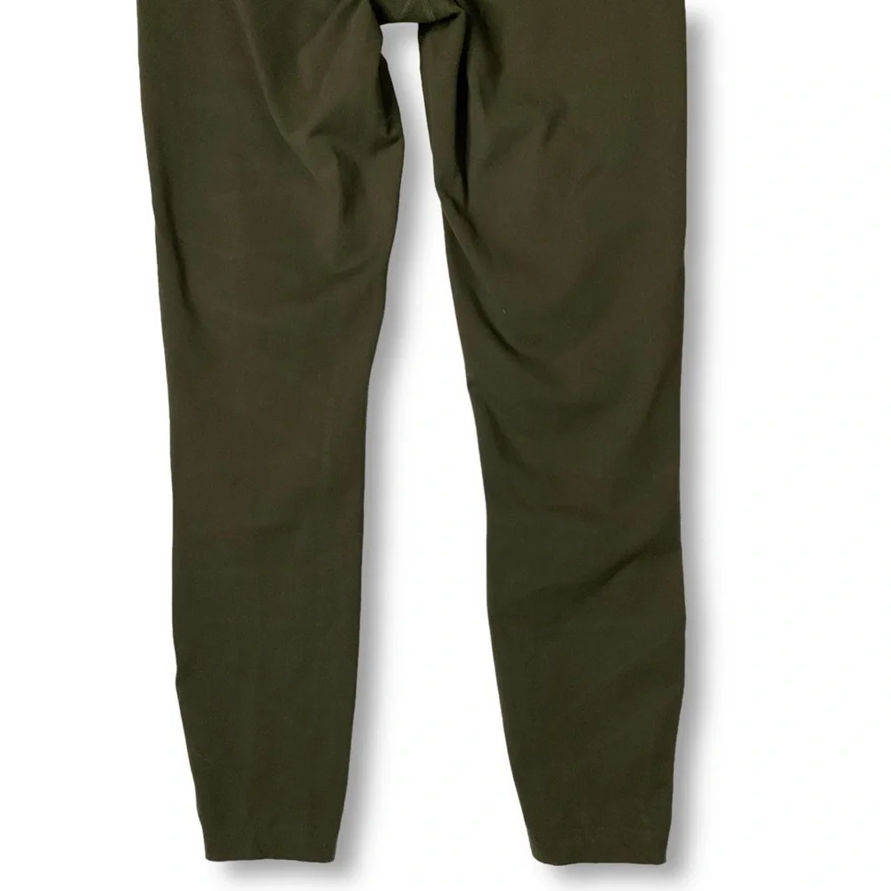 Lululemon High Times Leggings Crop Tech Mesh Tights Olive Green Sz 6    88 - Picture 9 of 12